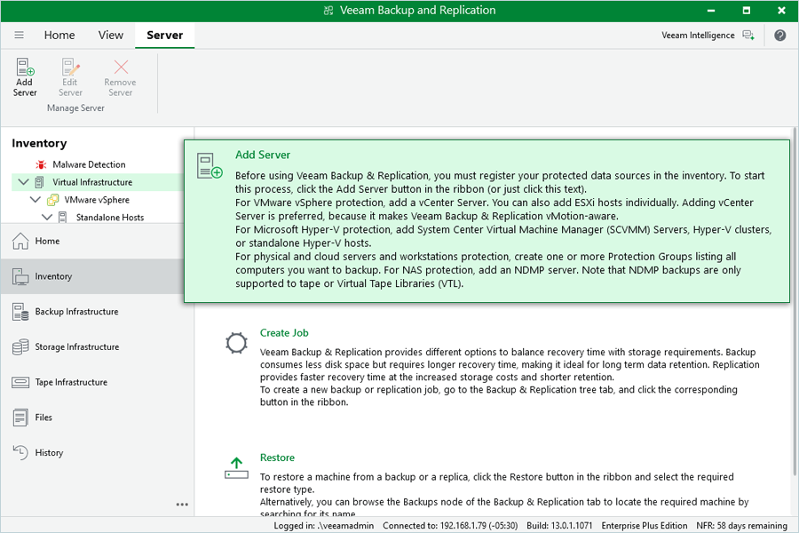 Veeam Proxmox Guide - click add server